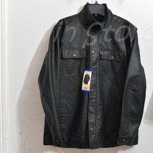 BLACK NWT Levi's Men's Faux Leather‎ Jacket
